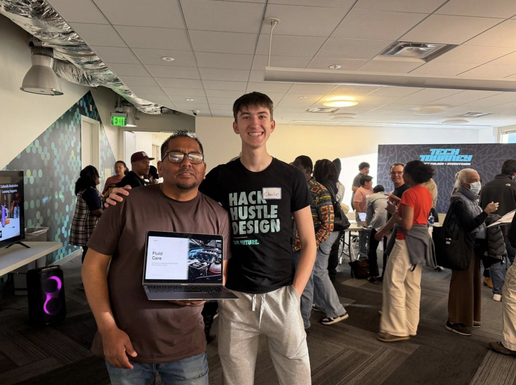 With a student at a StreetCode event
